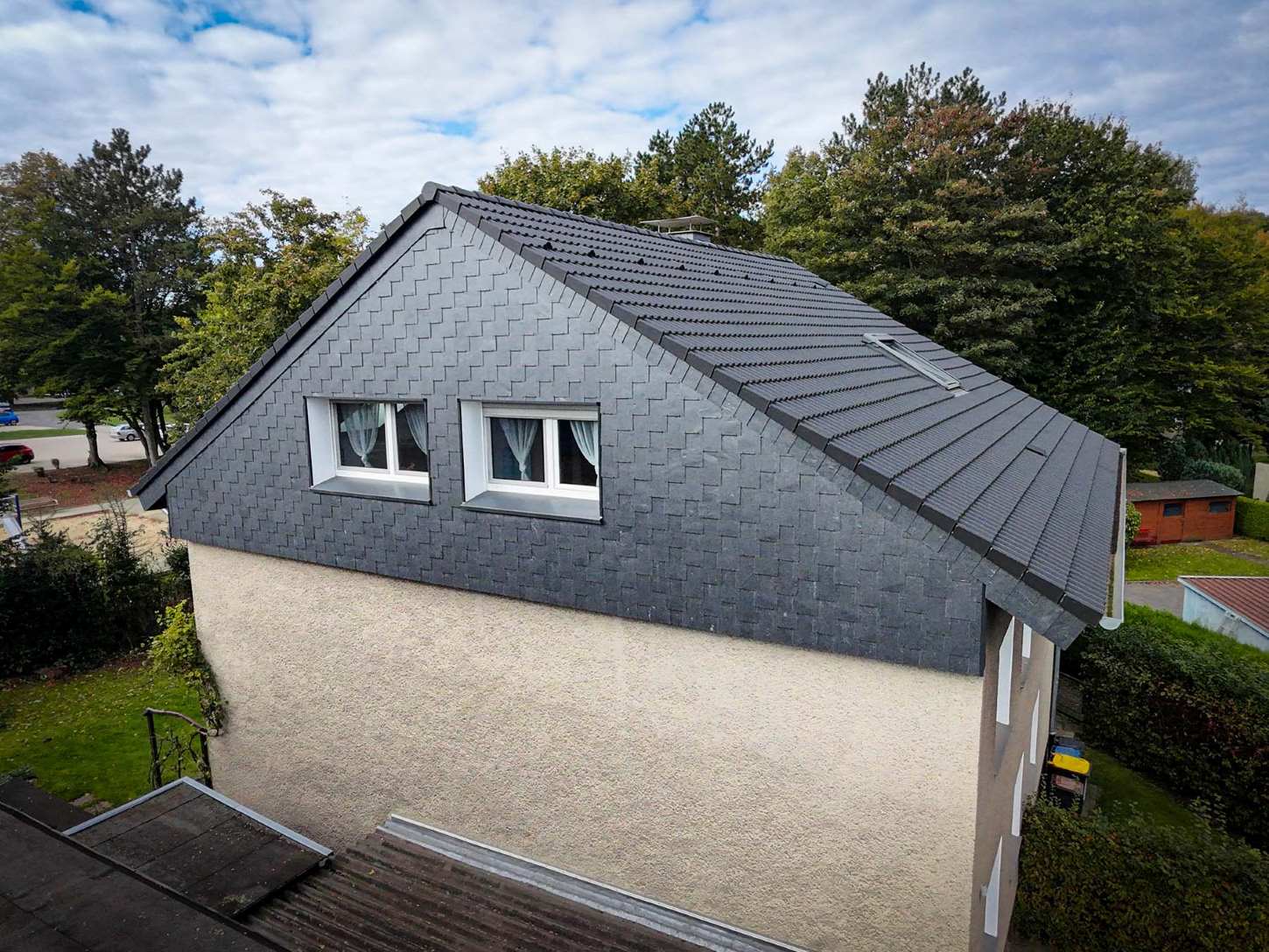 Eine Schieferfassade von Buse Bedachungen